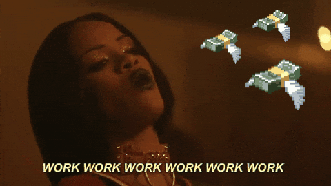 glitter work work work GIF