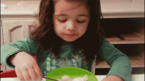 Girl cant handle brain freeze Funny Gif