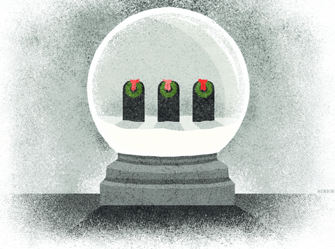 Sad New Year GIF by Rebecca Hendin