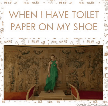 Toilet Paper On Shoe in funny gifs