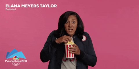 Elena meyers taylor eating popcorn