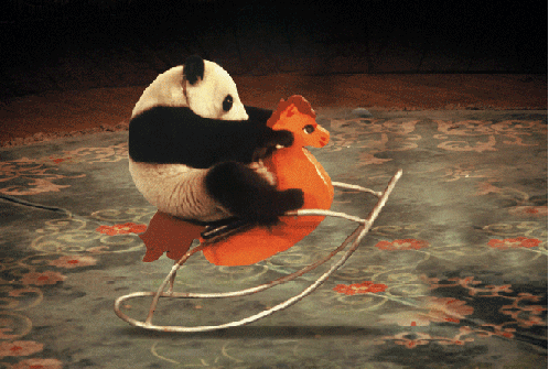 panda rocking