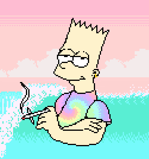 Bart Simpson Smoking Wallpaper