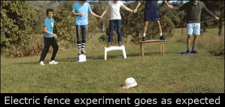 Electric fense experiment in wow gifs