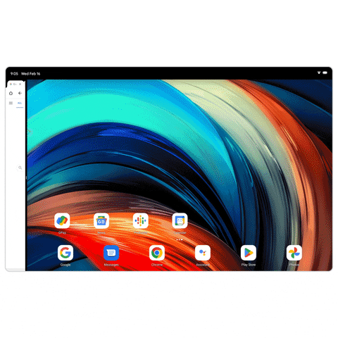 GIF showing Chrome's new side-by-side design for Android tablets