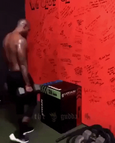 Box jump with weights in funny gifs