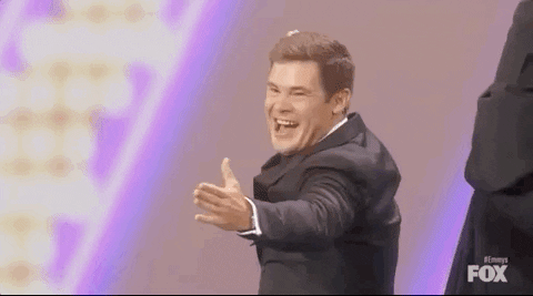 Adam devine out of breath gif by emmys - find & share on giphy