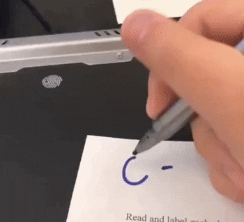 Gif of someone changing their grade