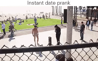 Instant date prank in funny gifs