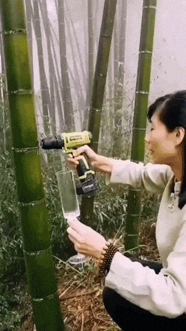 Harvesting water from bamboo in wow gifs