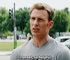 Steve Rogers/Captain America (Chris Evans): Internet, so helpful