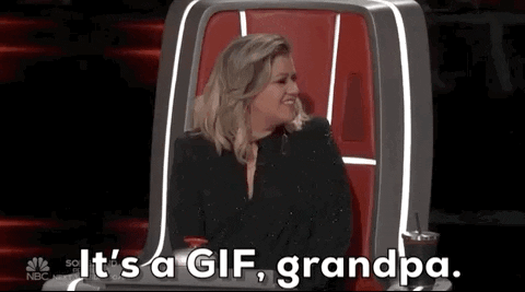 Reaction Gifs Find Share On Giphy - nbcthe voicekelly clarksonthe voice finaleits a gif grandpa