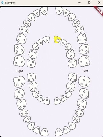 Teeth selector with some options