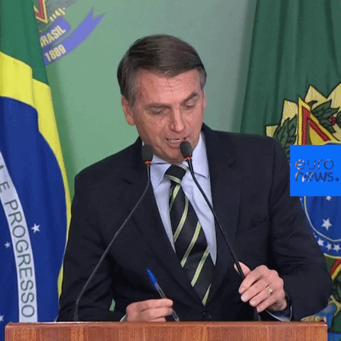 Jair Bolsonaro Brazil GIF by euronews - Find & Share on GIPHY
