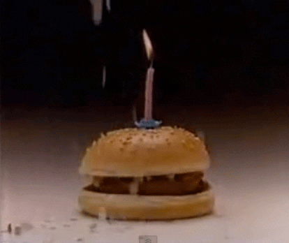 birthday burger animated GIF 