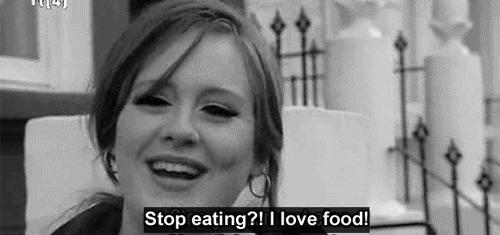 Adele I Love Food GIF