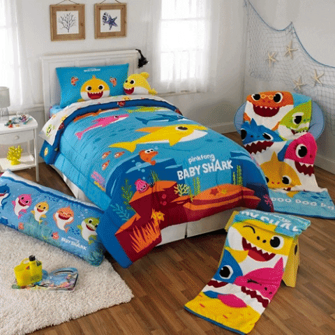 baby shark bedding set