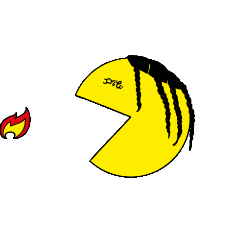 Pac Man Flame Sticker by EMPIRE for iOS & Android | GIPHY