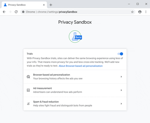 testes do sandbox de privacidade do google começam