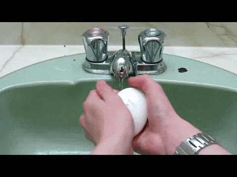 A gif of a person trying wash hands (prank idea)