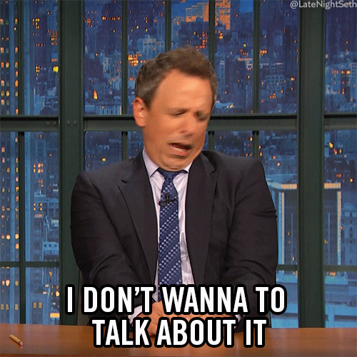 Seth Meyers Don'T Wanna Talk About It GIF by Late Night with Seth