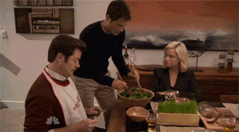 parks and recreation parks and rec ron swanson salad vegetables