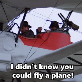 Indiana Jones and Father in an airplane