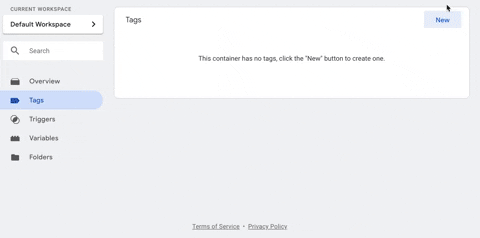 GIF showing how to create a tag with a trigger in Google Tag Manager
