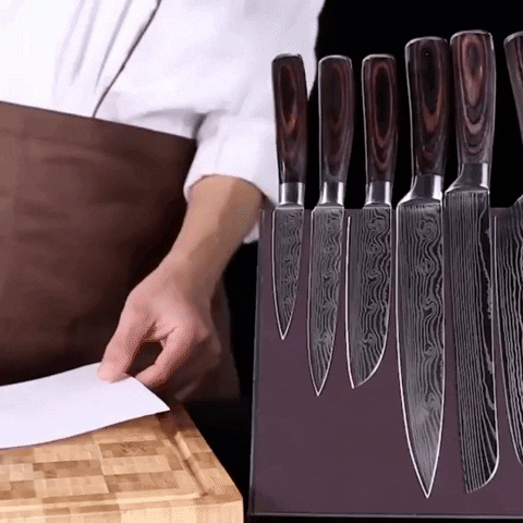 Couteau de chef en acier inoxydable - Collection Black Damas
