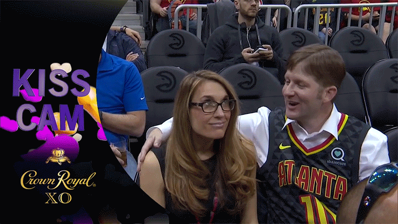 Crown Royal Kiss GIF by Atlanta Hawks