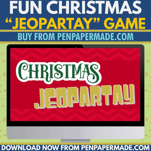 Christmas Jeopardy Trivia 3 For 1 Bundle Coed Party Game Virtual Pen Paper Made Store