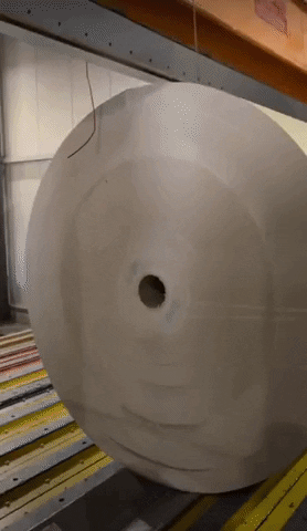 Cutting paper roll in satisfying gifs