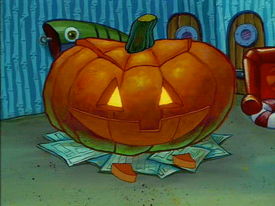 Carving pumpkins before a horror movie marathon as a halloween date idea