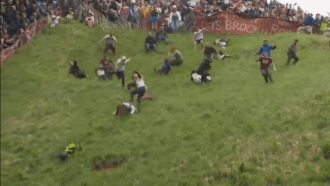 "Cooper's Hill Cheese-Rolling and Wake" Giphy