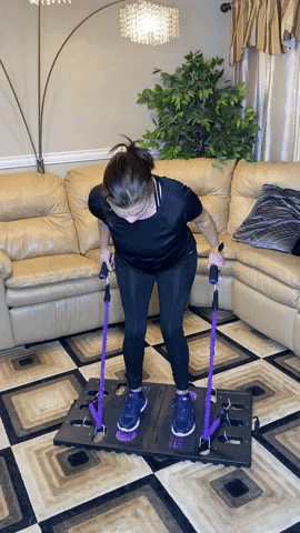 Triceps kickbacks with resistance band .Gif