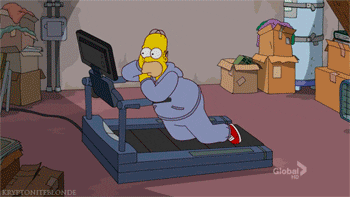 exercise treadmill gym fail the simpsons simpsons