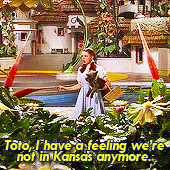 "Toto, I have a feeling we're not in Kansas anymore" gif.