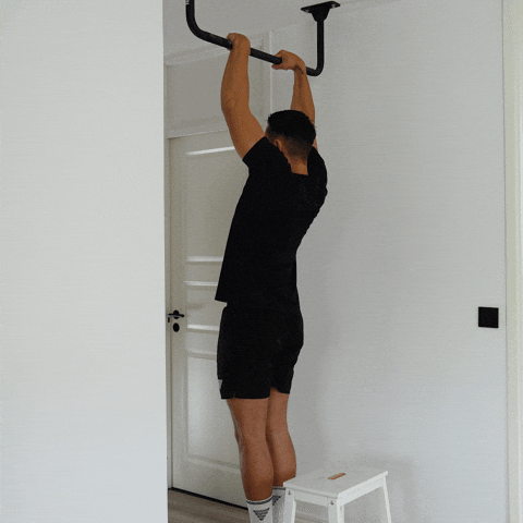 false grip hang exercise demonstration
