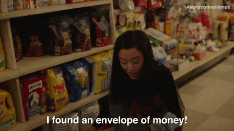 Lost And Found Cash GIF by Kim's Convenience