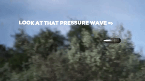 Bullet making a pressure wave