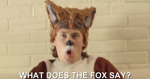 GIF with “What does the Fox say” singer