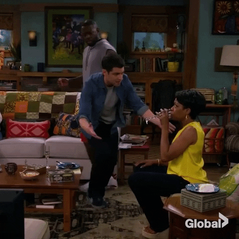 Max Greenfield Hug GIF by globaltv