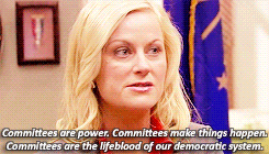 A gif of Leslie Knope saying, 