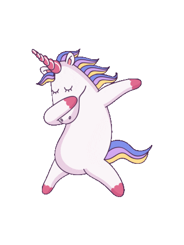 Animated dabbing unicorn gif