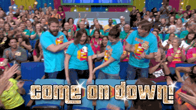Image result for come on down gif