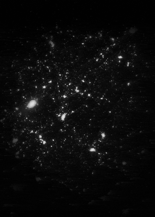 Universe Galaxy Stars Black and White Night