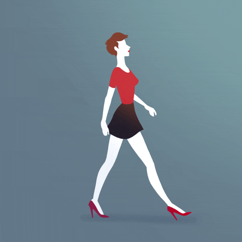 walk straight while wearing high heels