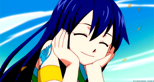 happy fairy tail gif wendy marvell wind blown
