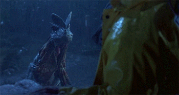 A gif shows the dinosaur as depicted in Jurassic Park