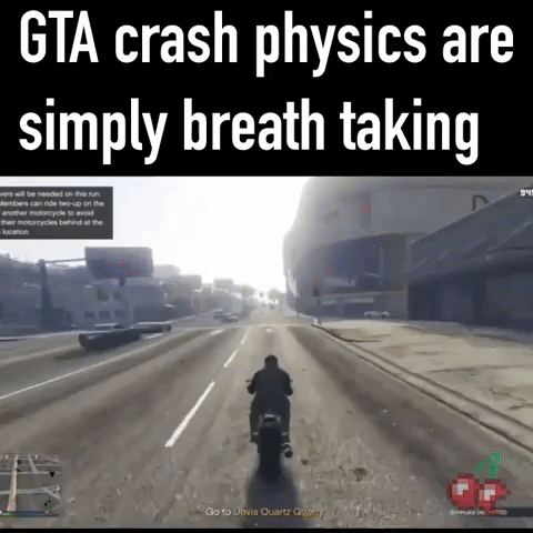 GTA Crash Physics in gaming gifs